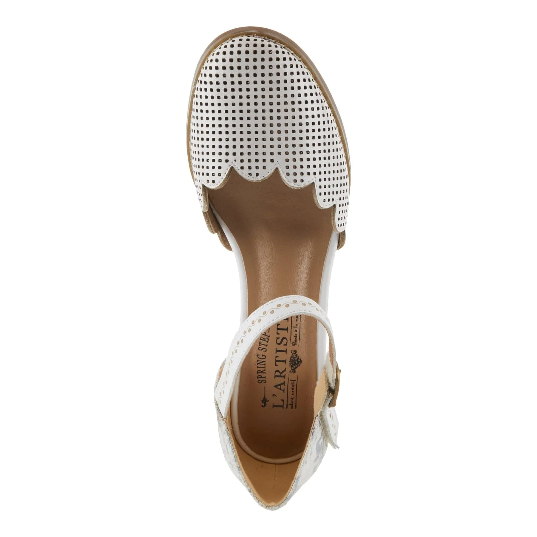 L'Artiste Women's Parchelle Mary Jane Heels- White Multi - Image 3