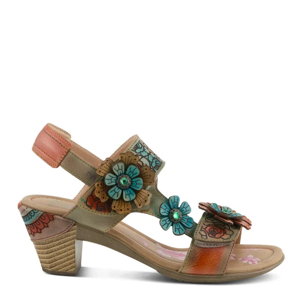 L'Artiste Women's Salira Heeled Sandals- Grey Multi - Image 4