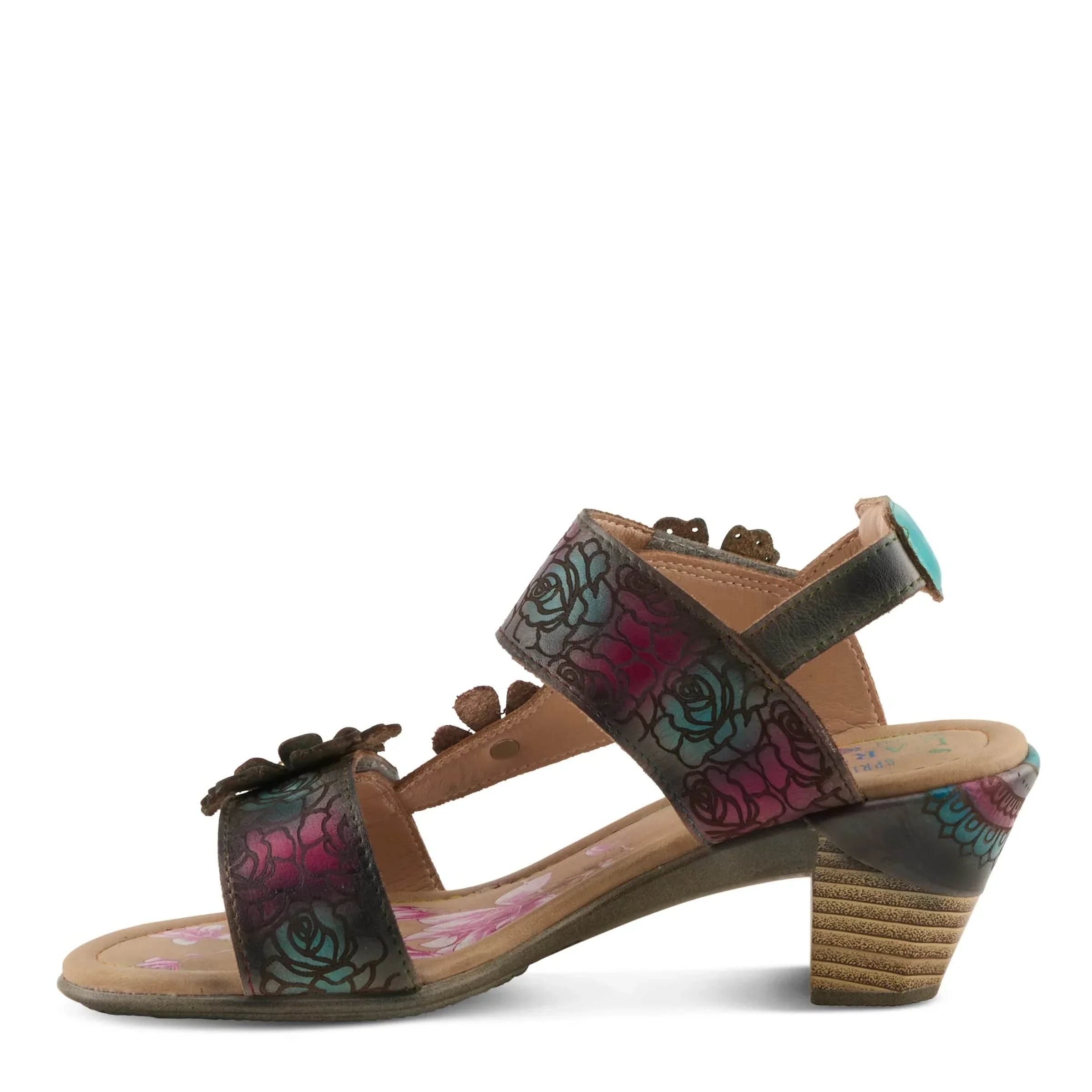 L'Artiste Women's Salira Heeled Sandals- Turquoise Multi - Image 3