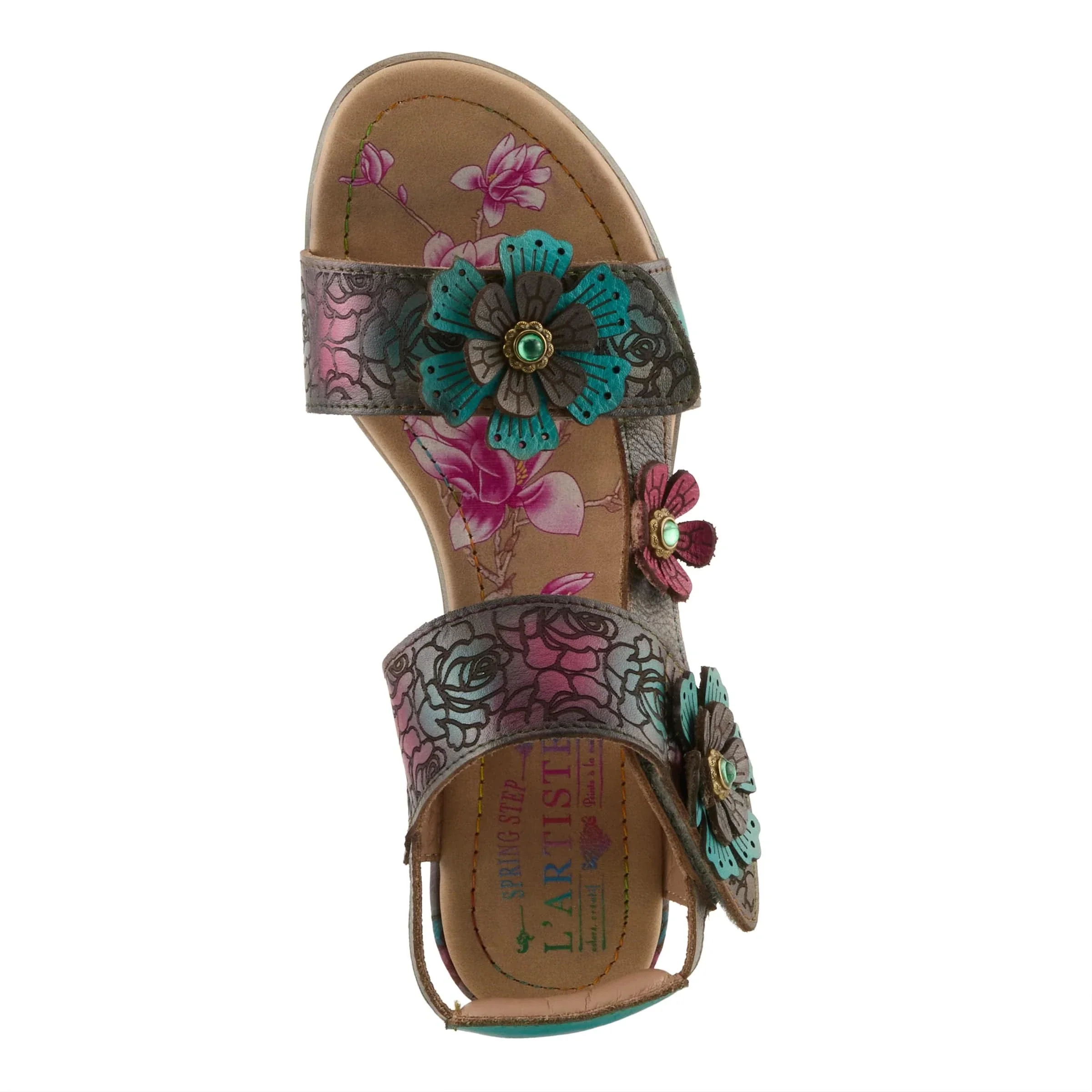 L'Artiste Women's Salira Heeled Sandals- Turquoise Multi - Image 4