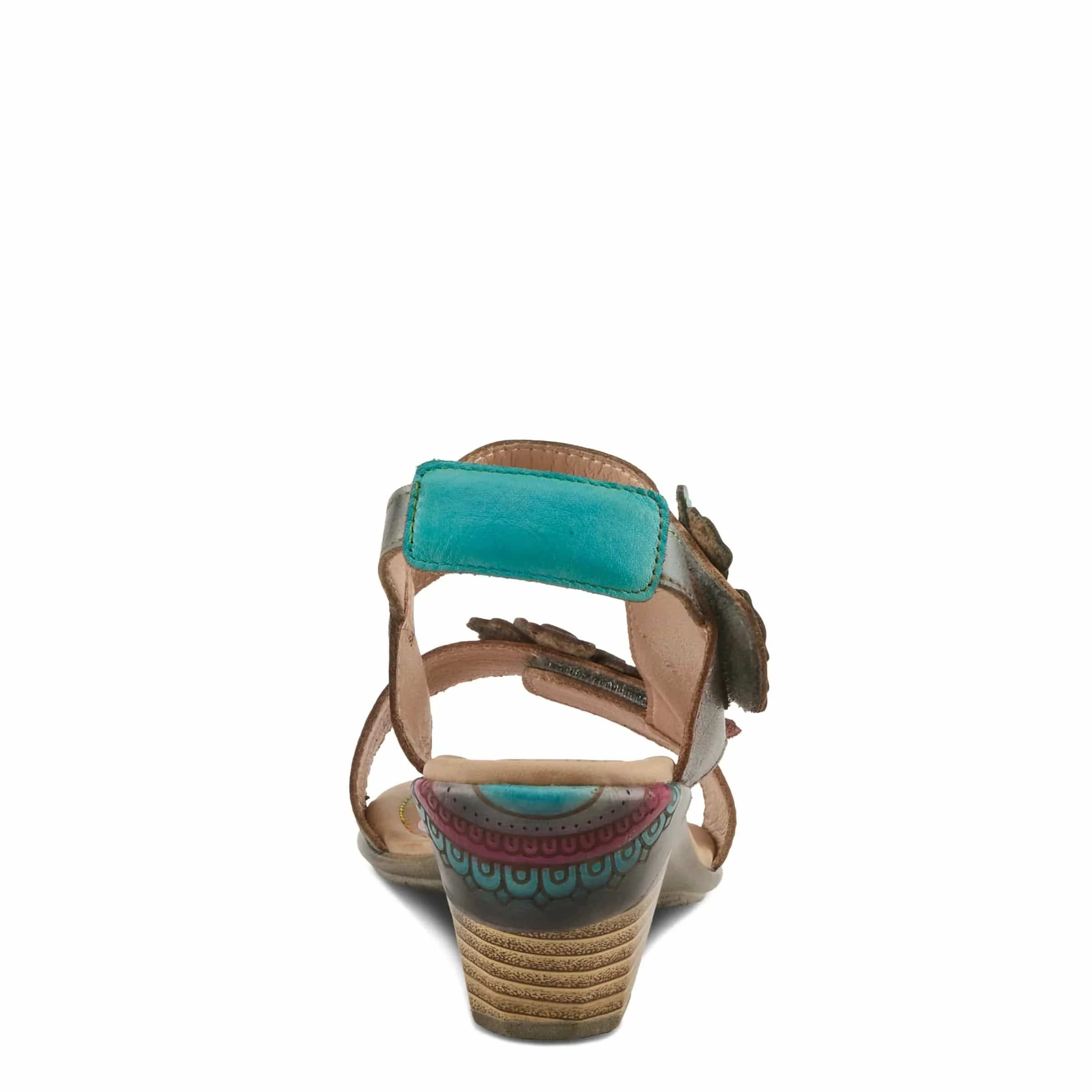 L'Artiste Women's Salira Heeled Sandals- Turquoise Multi - Image 5