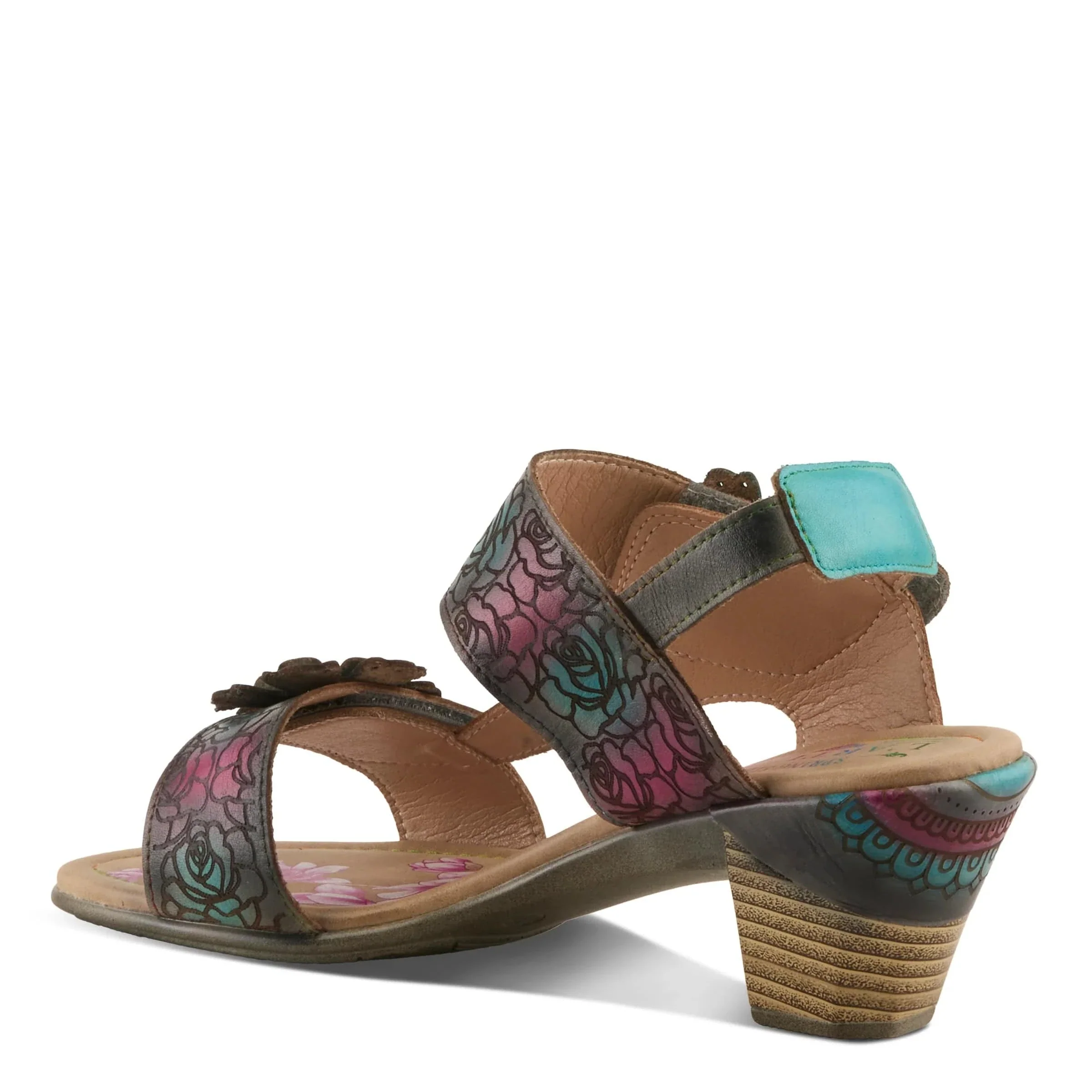 L'Artiste Women's Salira Heeled Sandals- Turquoise Multi - Image 6