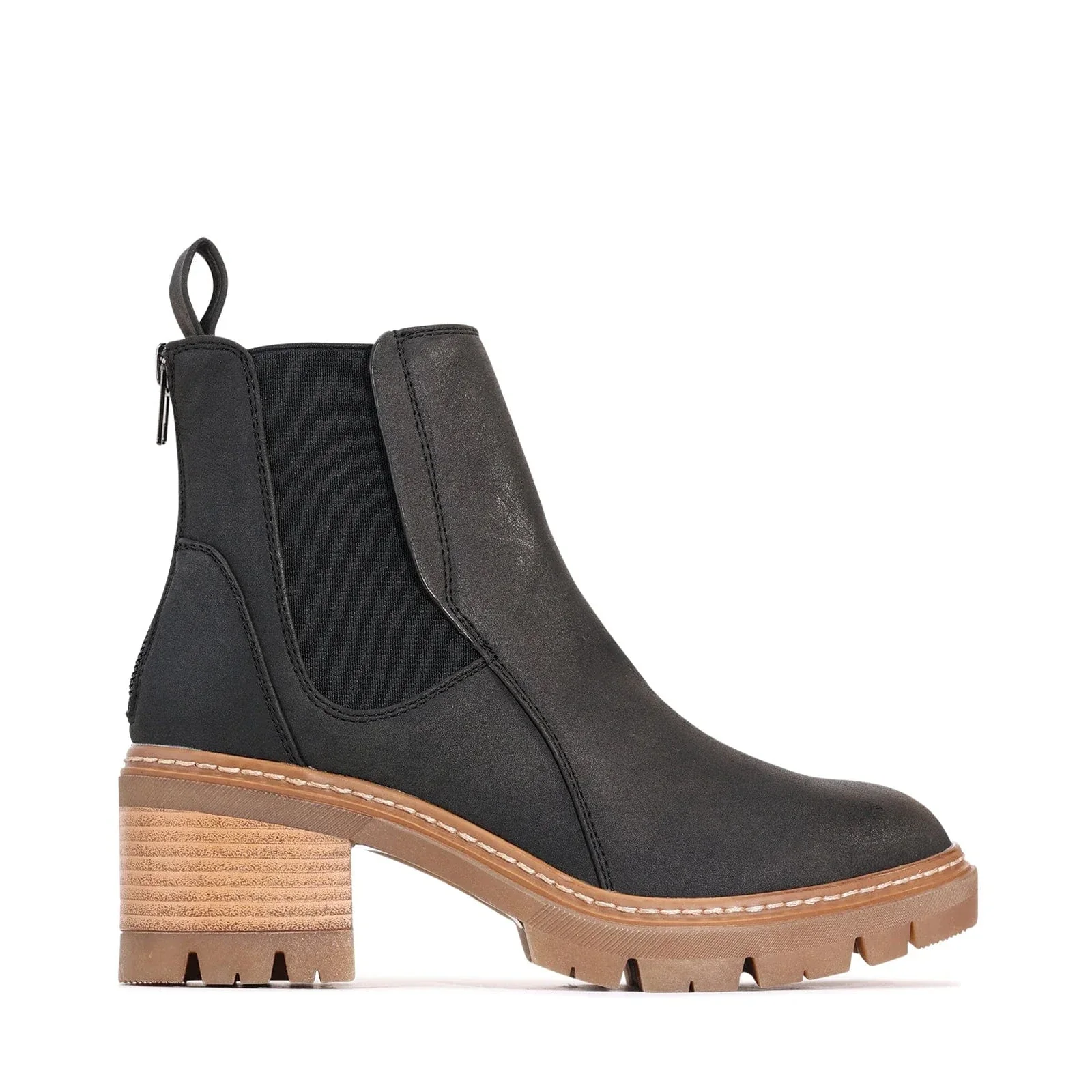 Los Cabos Women's Bita Heeled Chelsea Boots- Black