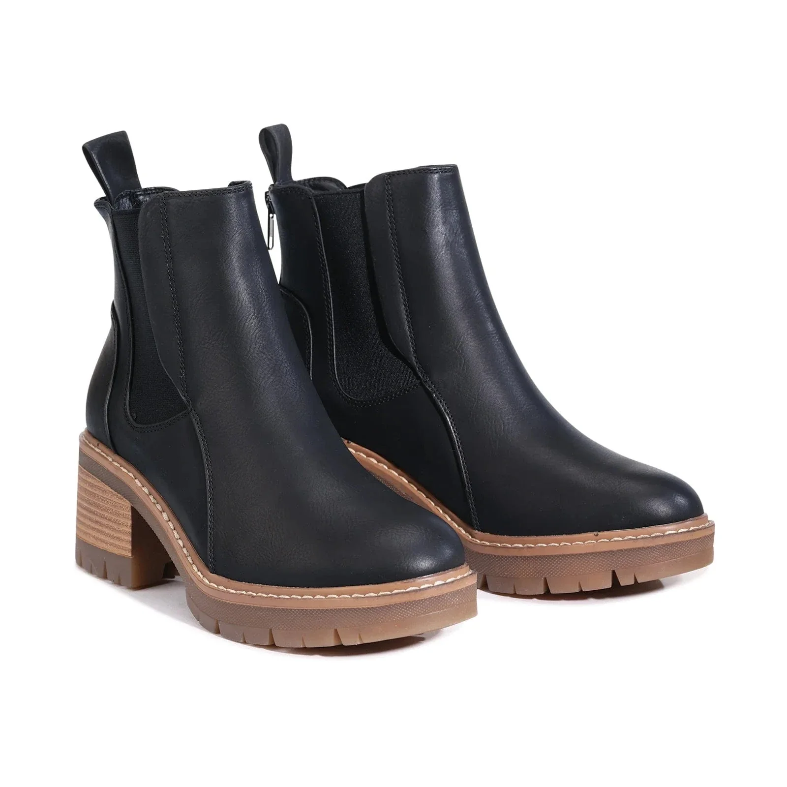 Los Cabos Women's Bita Heeled Chelsea Boots- Black - Image 4