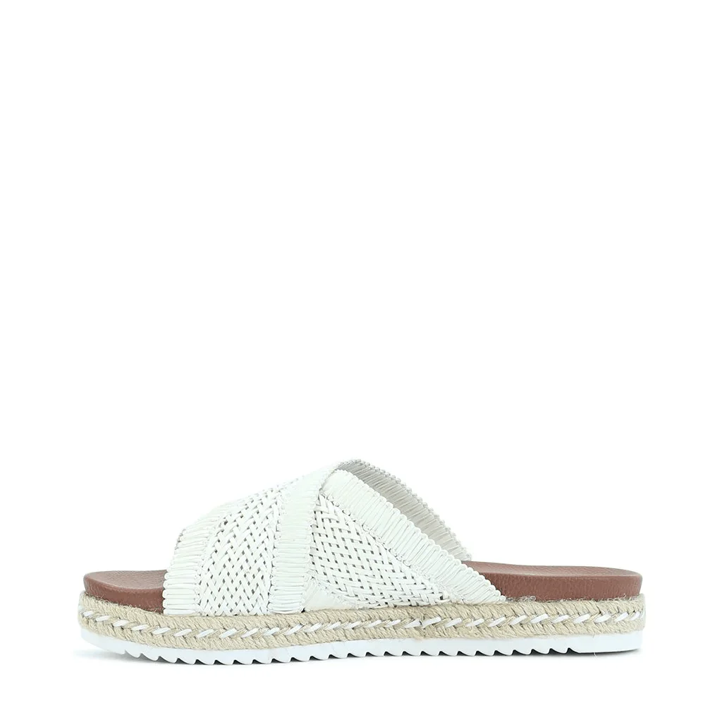 Los Cabos Women's Tinny Slide Sandals- White - Image 2