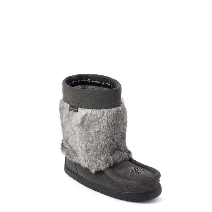 Manitobah Mukluks Suede Waterproof Half Mukluks- Charcoal - Image 2