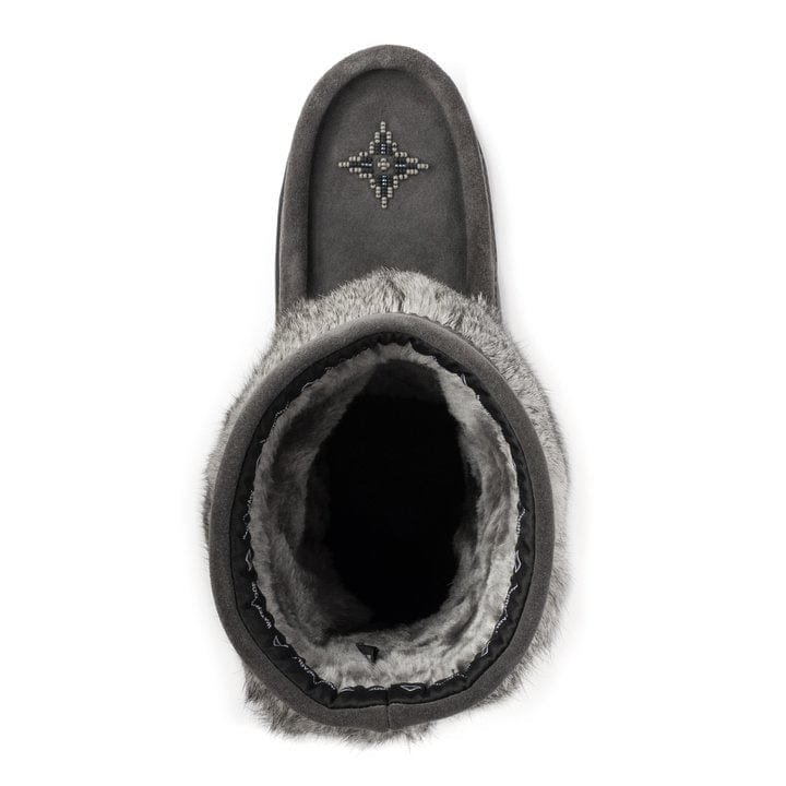 Manitobah Mukluks Suede Waterproof Half Mukluks- Charcoal - Image 3