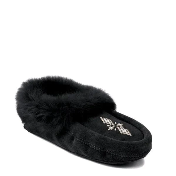 Manitobah Mukluks Men's Tipi Suede Moccasins- Black