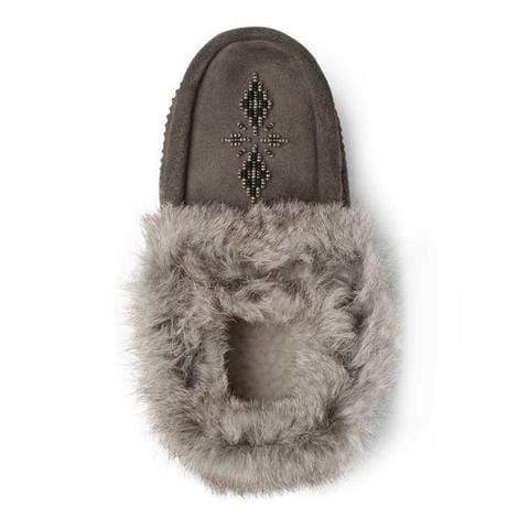 Manitobah Mukluks Women's Tipi Suede Moccasins- Charcoal - Image 4
