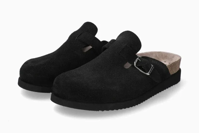 Mephisto Women's Halina Open Heeled Clogs- Black Suede - Image 2