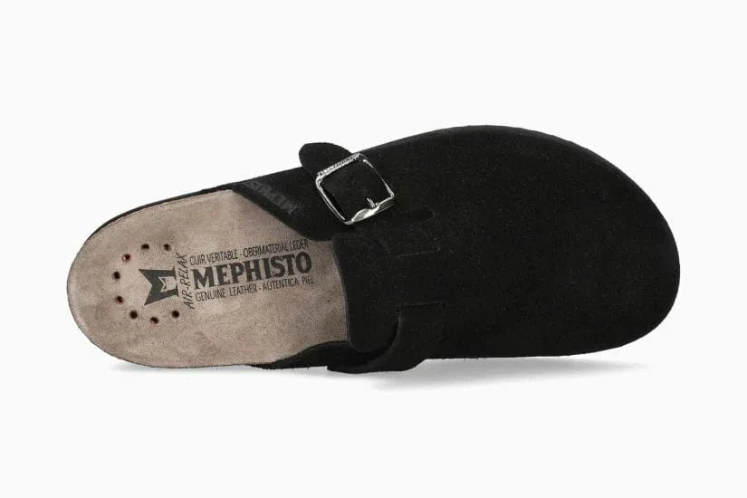 Mephisto Women's Halina Open Heeled Clogs- Black Suede - Image 3