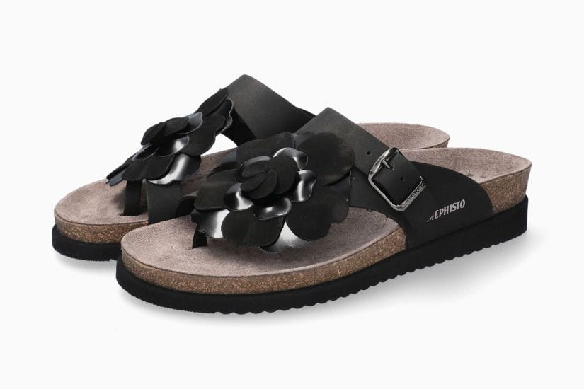 Mephisto Women's Helen Flower Sandals- Black - Image 3