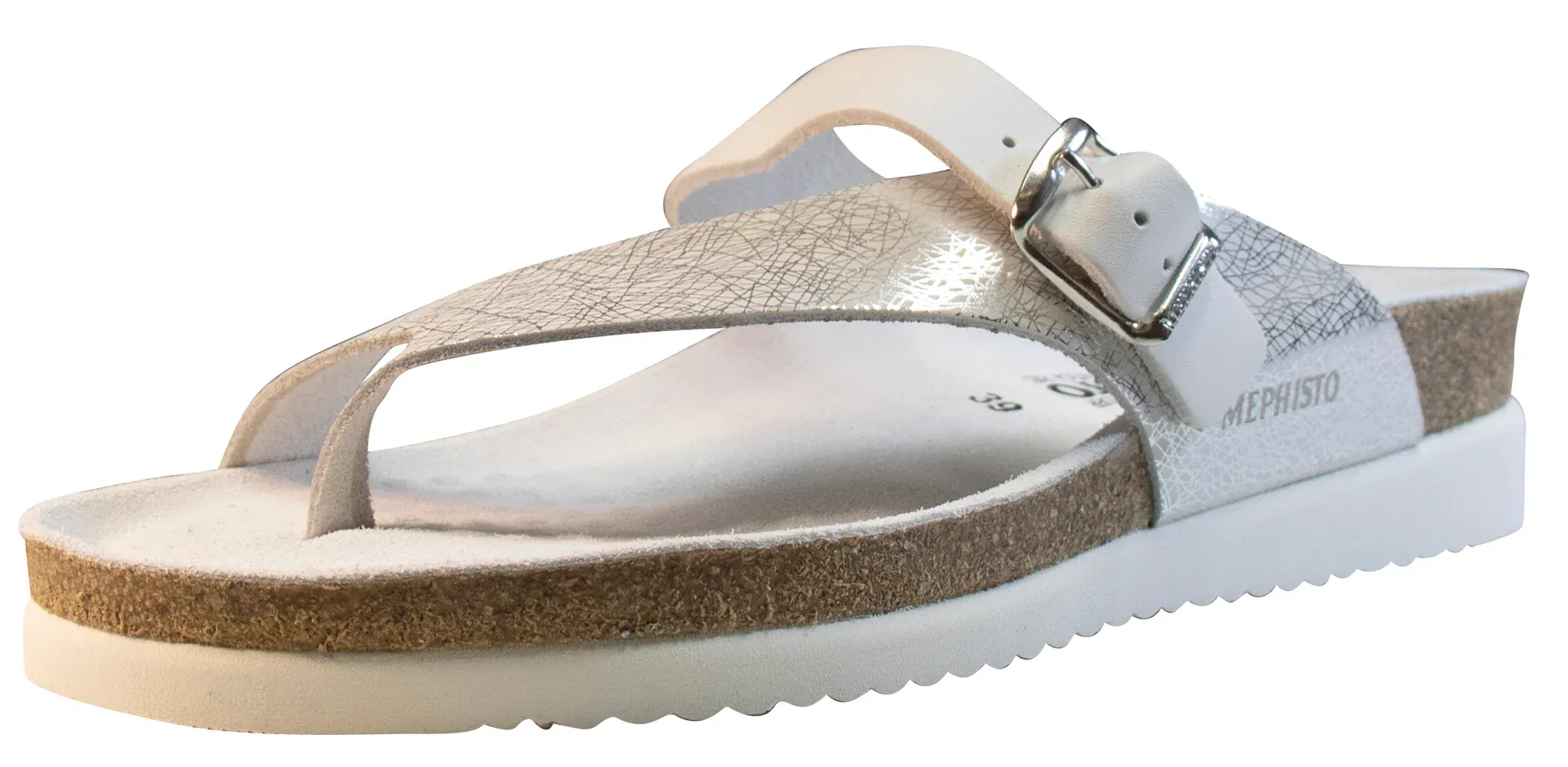 Mephisto Women's Helen Mix Sandals- Silver Edison - Image 2