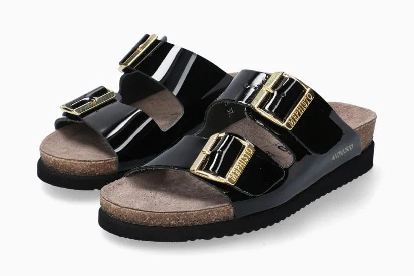 Mephisto Women's Hester Sandals- Black Patent - Image 3