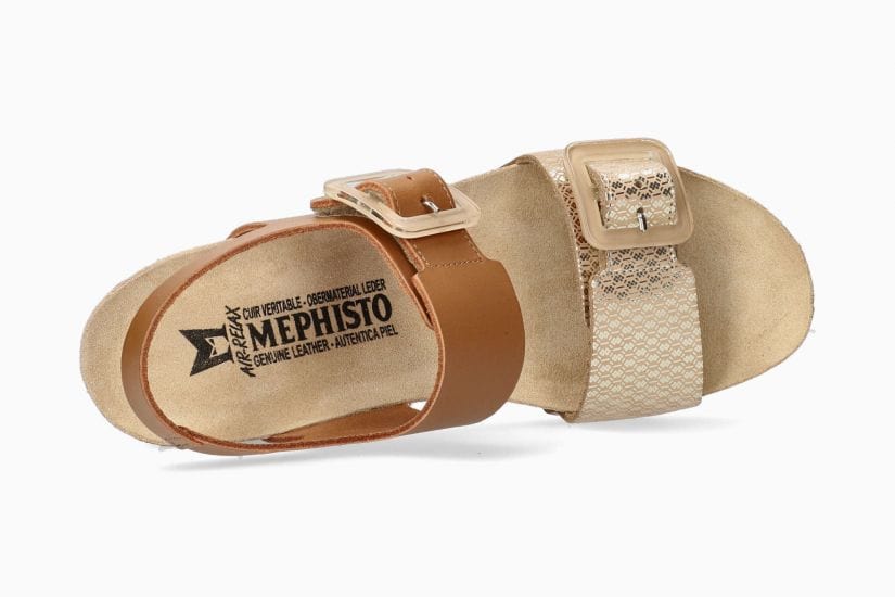 Mephisto Women's Lissia Wedge Sandals- Camel - Image 2