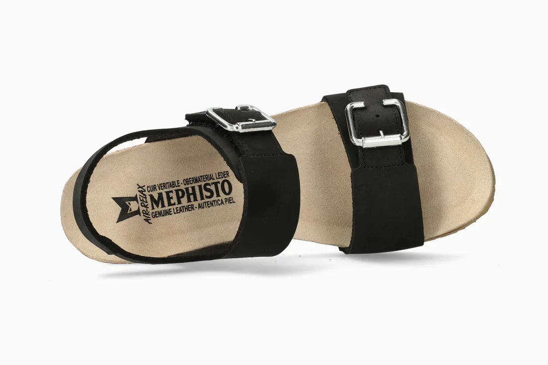 Mephisto Women's Lissandra Wedge Sandals- Black - Image 2