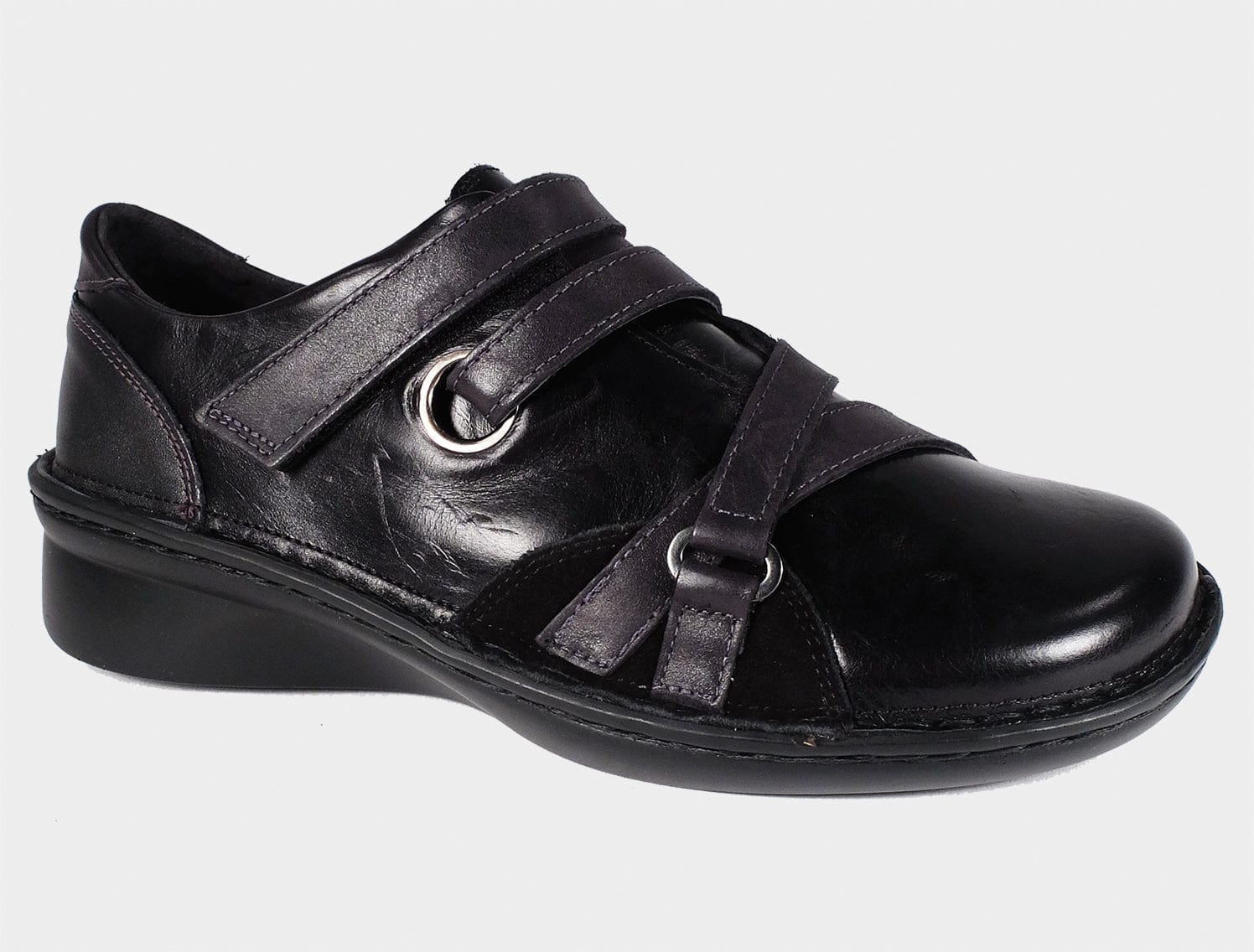 Naot Women's Mambo Velcro Shoes- Black Combination