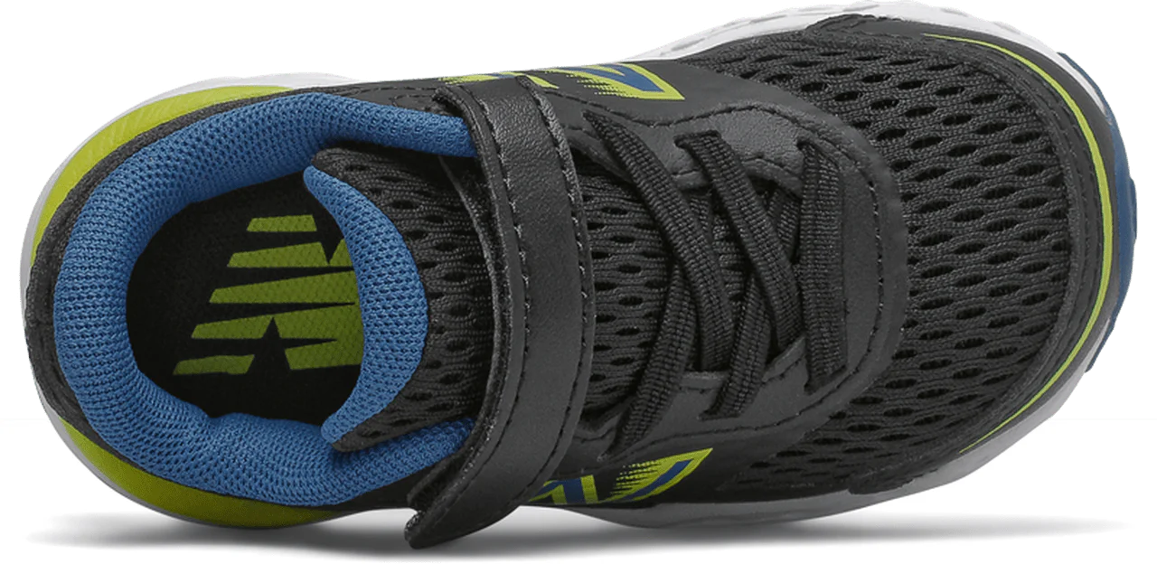 New Balance Kids 680v6 Running Shoes- Black/Blue - Image 2