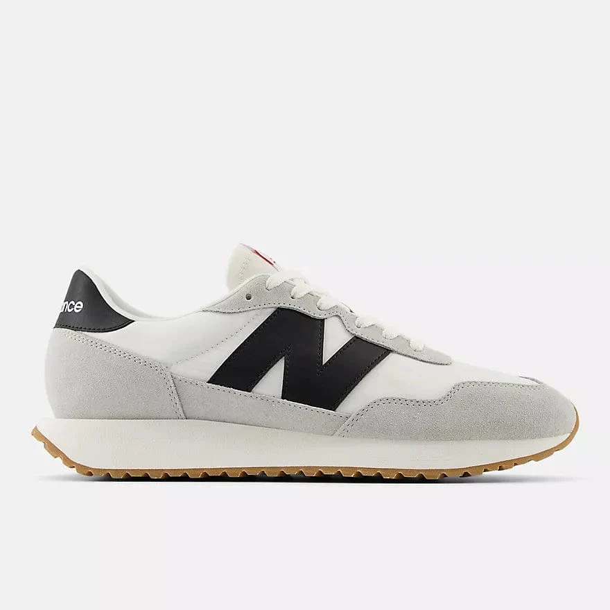 New Balance Men's 237 Running Sneakers- White with Brighton Grey and Black