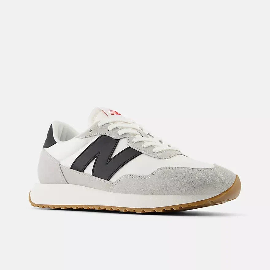 New Balance Men's 237 Running Sneakers- White with Brighton Grey and Black - Image 2
