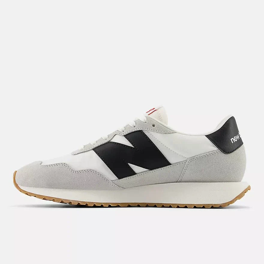 New Balance Men's 237 Running Sneakers- White with Brighton Grey and Black - Image 3