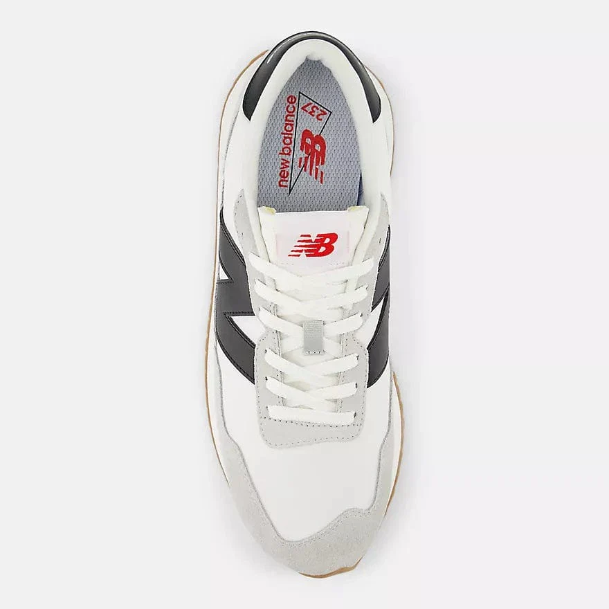 New Balance Men's 237 Running Sneakers- White with Brighton Grey and Black - Image 4