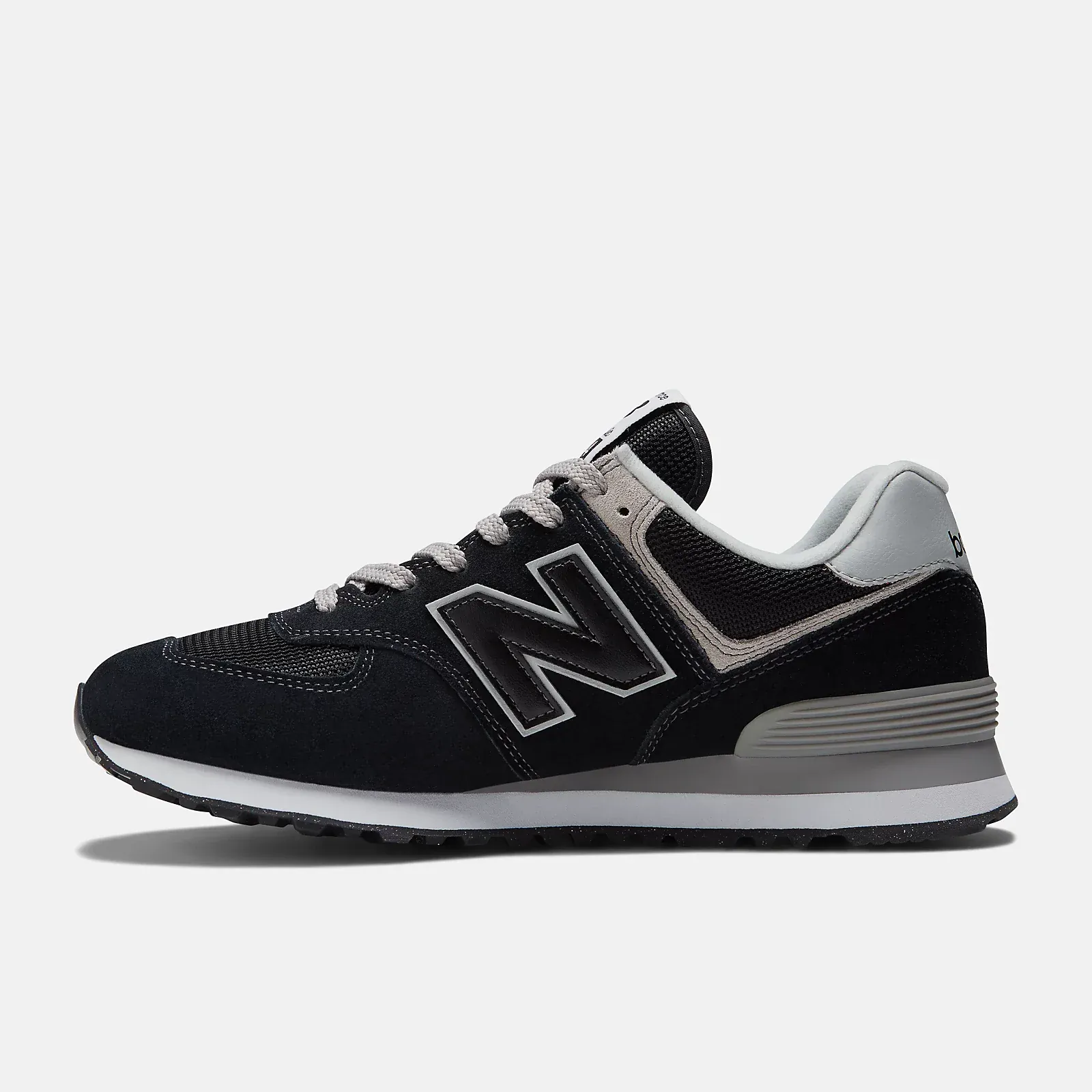 New Balance Men's 574 Classic Sneakers- Black/ White - Image 3