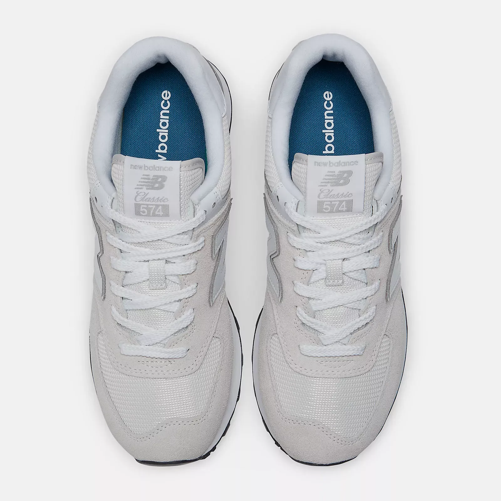 New Balance Men's 574 Classic Sneakers- Nimbus Cloud/White - Image 4