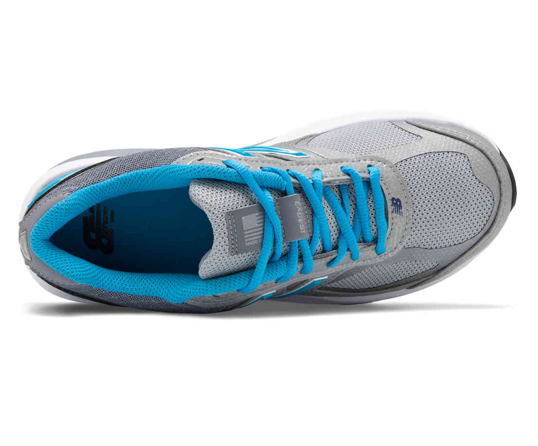 New Balance Women's 1540v3 Walking Shoes- Silver/Blue - Image 3