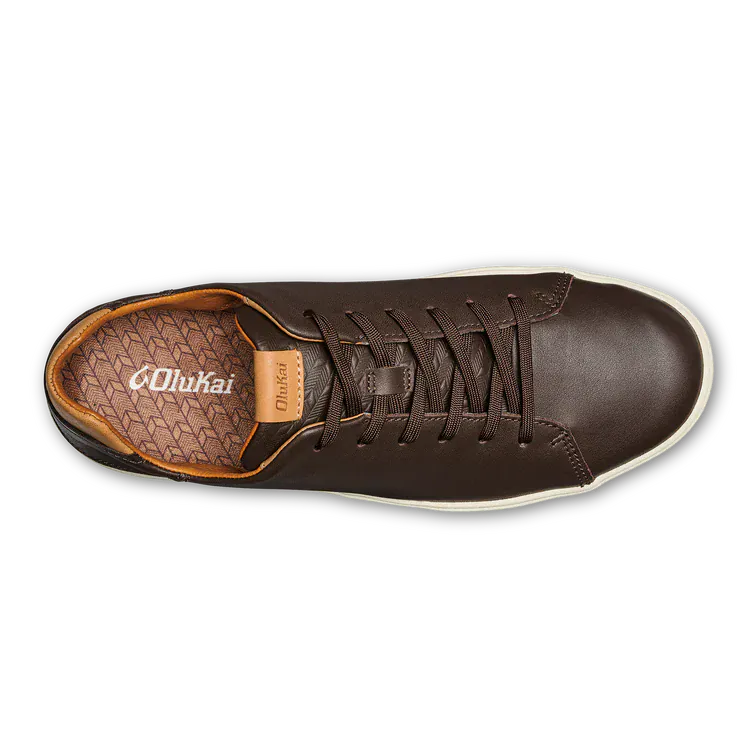 OluKai Men's Lae'ahi Li'Ili Leather Sneakers- Dark Java - Image 8