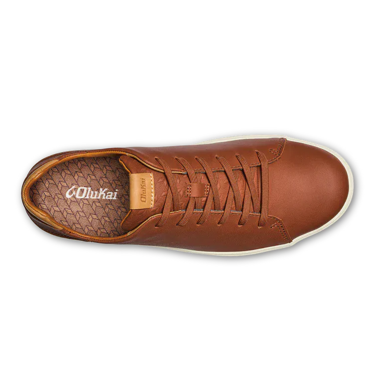 OluKai Men's Lae'ahi Li'Ili Leather Sneakers- Kukui Brown - Image 7