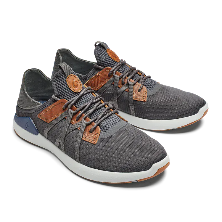 OluKai Men's Mio Li Sneakers- Pavement/ Vintage Blue - Image 4