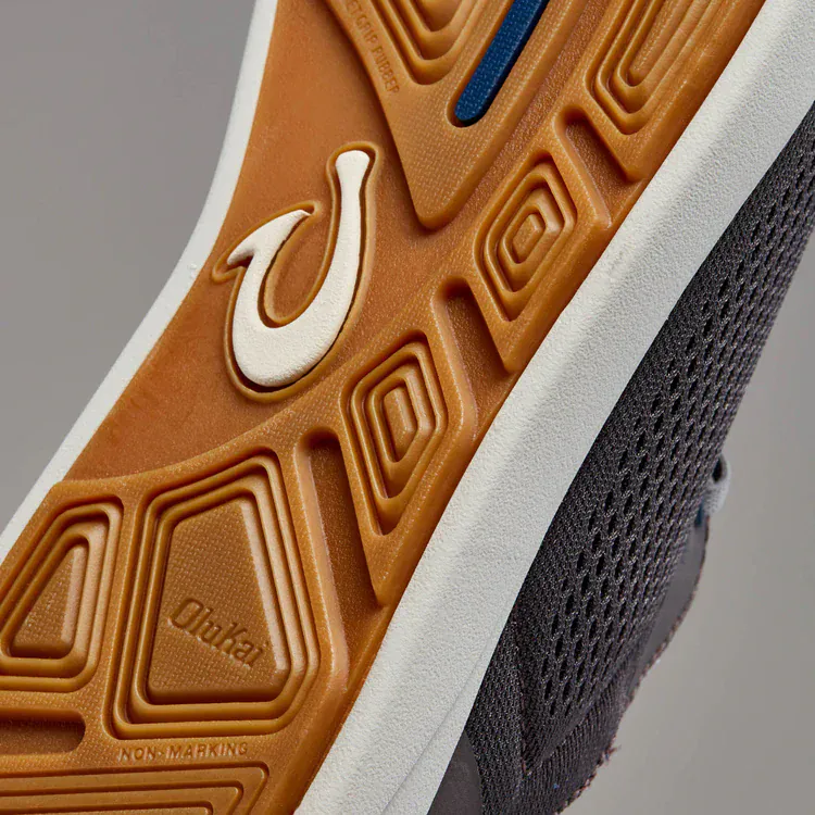 OluKai Men's Moku Pae Slip Ons- Pavement/Vintage Blue - Image 9
