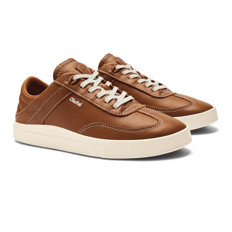 Olukai Women's Ha'upu Leather Sneakers- Fox - Image 4
