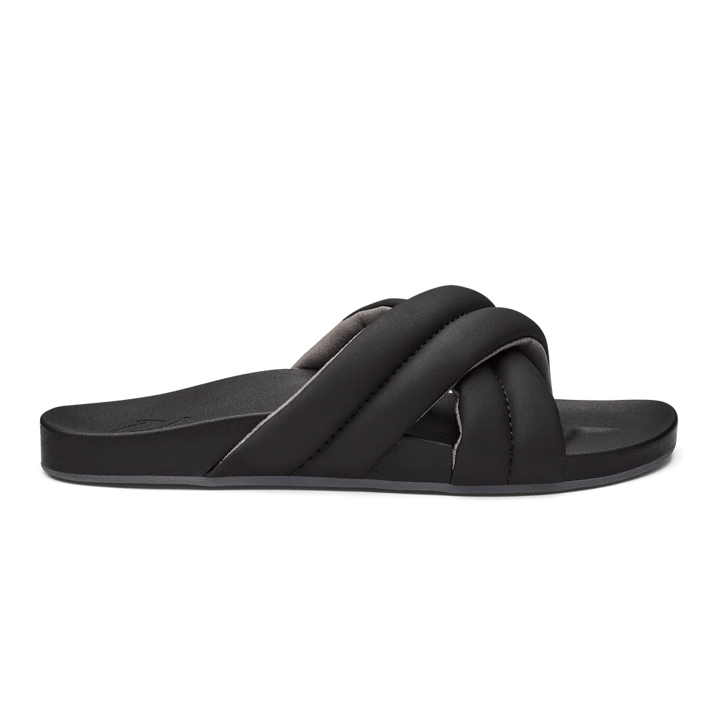OluKai Women's Hila Sandals- Black/Black