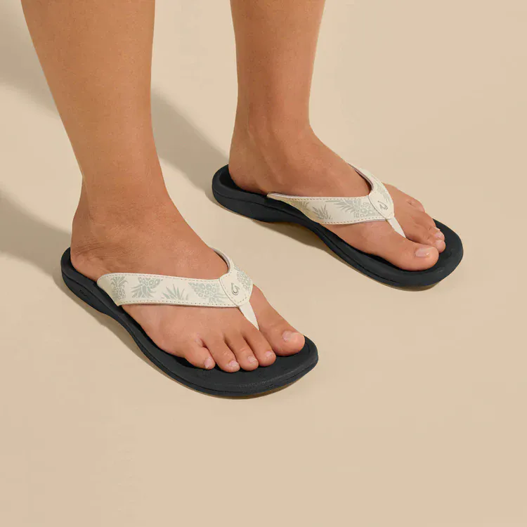 OluKai Women's Ohana Sandals- Bright White/Hua - Image 2