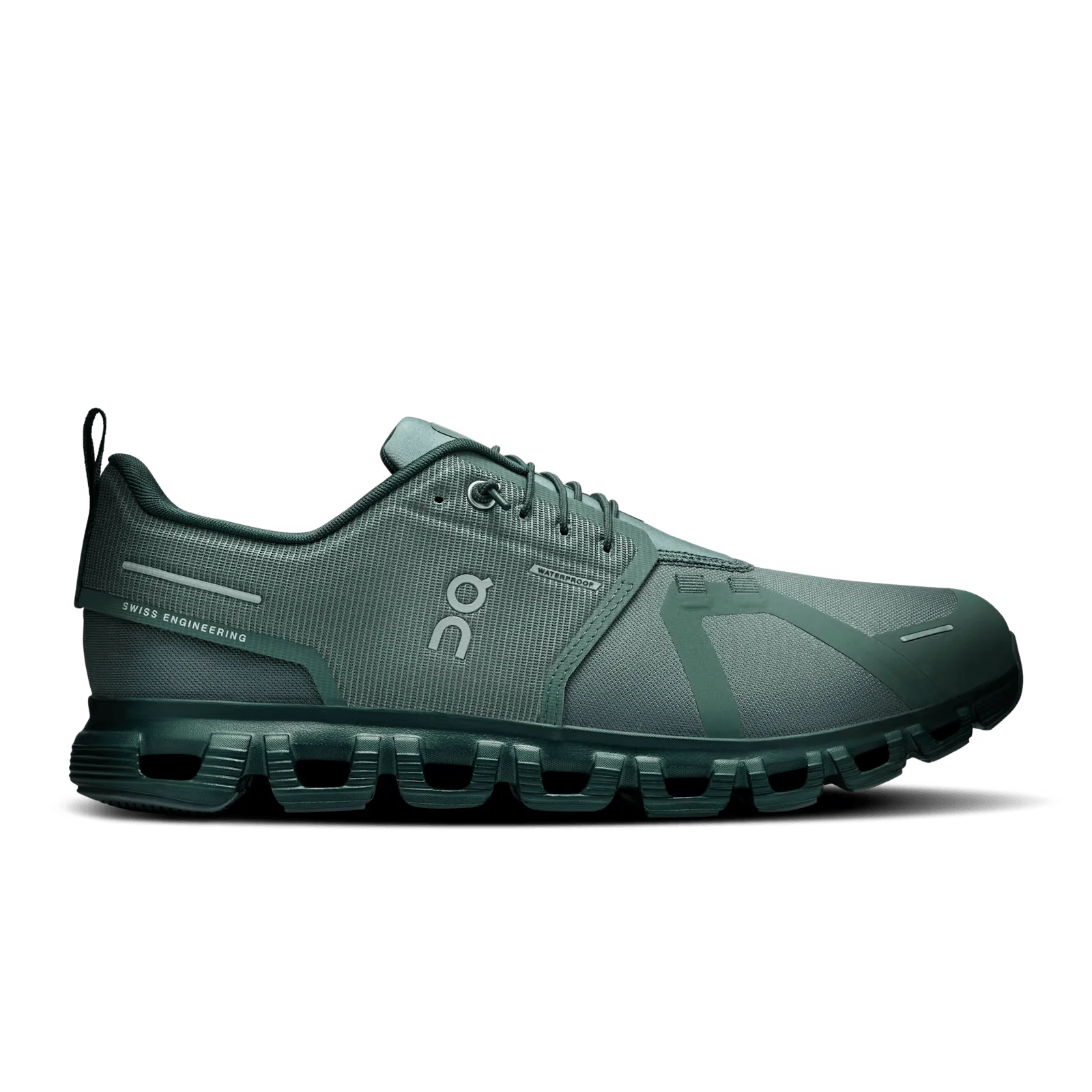 On Cloud Men's Cloud 6 Waterproof Running Shoes- Olive/ Evergreen