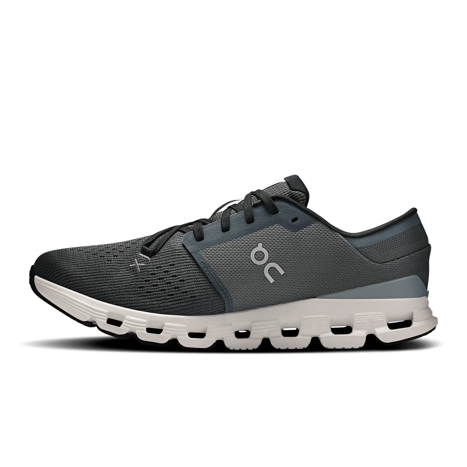 On Cloud Men's Cloud X4 Running Shoes- Shadow/ Apollo - Image 4