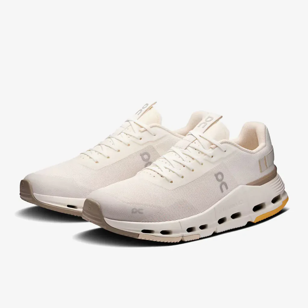 On Cloud Women's Cloudnova Form 2 Running Shoes- Ivory/ Desert - Image 3