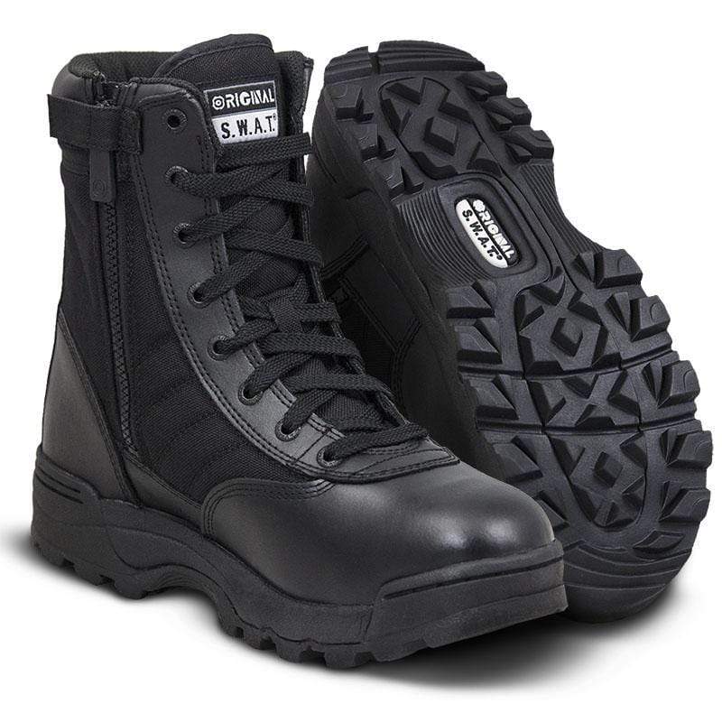 Original S.W.A.T. Men's Classic 9" Side-Zip Tactical Boots- Black