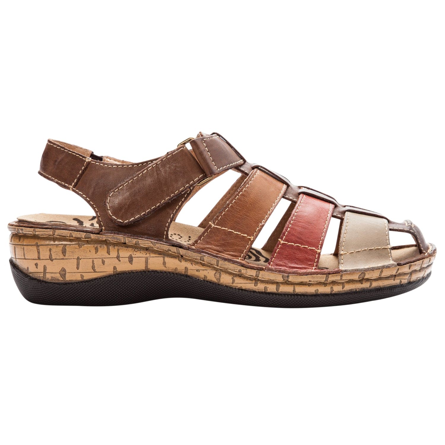 Propet Women's Jubilee Fisherman Sandals- Bark Multi