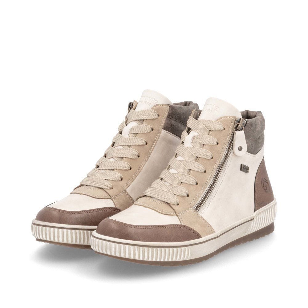 Remonte Women's D0778-60 Casual Ankle Boots- Beige Combi - Image 4