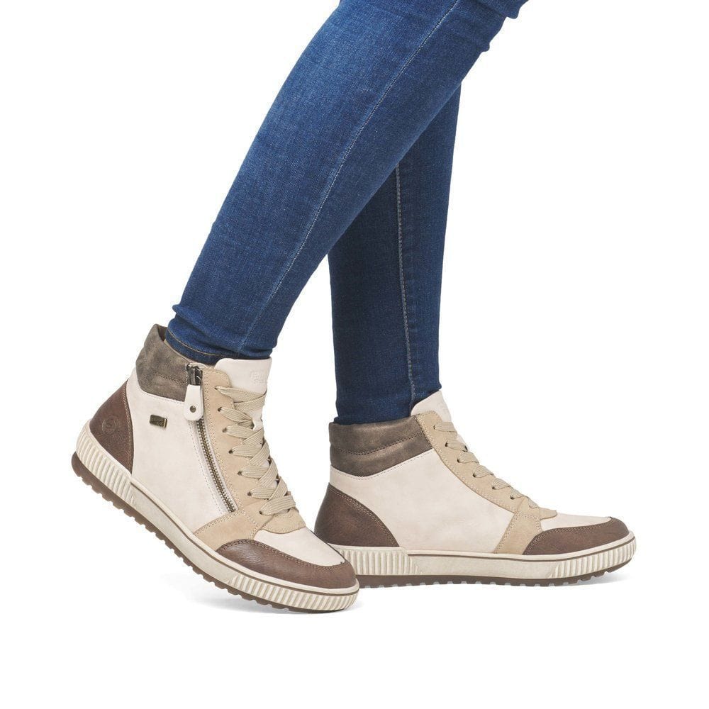 Remonte Women's D0778-60 Casual Ankle Boots- Beige Combi - Image 6