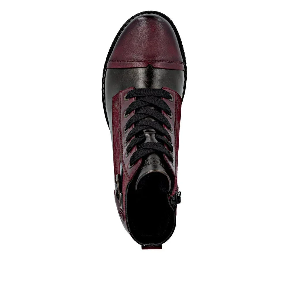Remonte Women's D4381-35 Dress Ankle Boots- Red Combi - Image 5