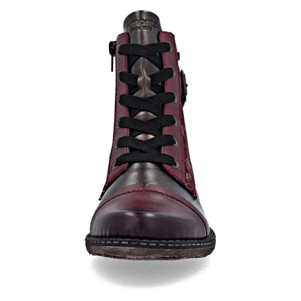 Remonte Women's D4381-35 Dress Ankle Boots- Red Combi - Image 7