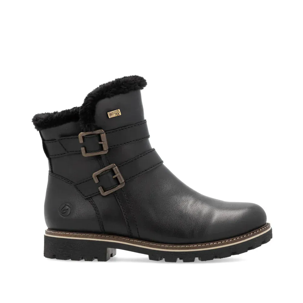 Remonte Women's D8484-00 Mid Winter Boots- Black