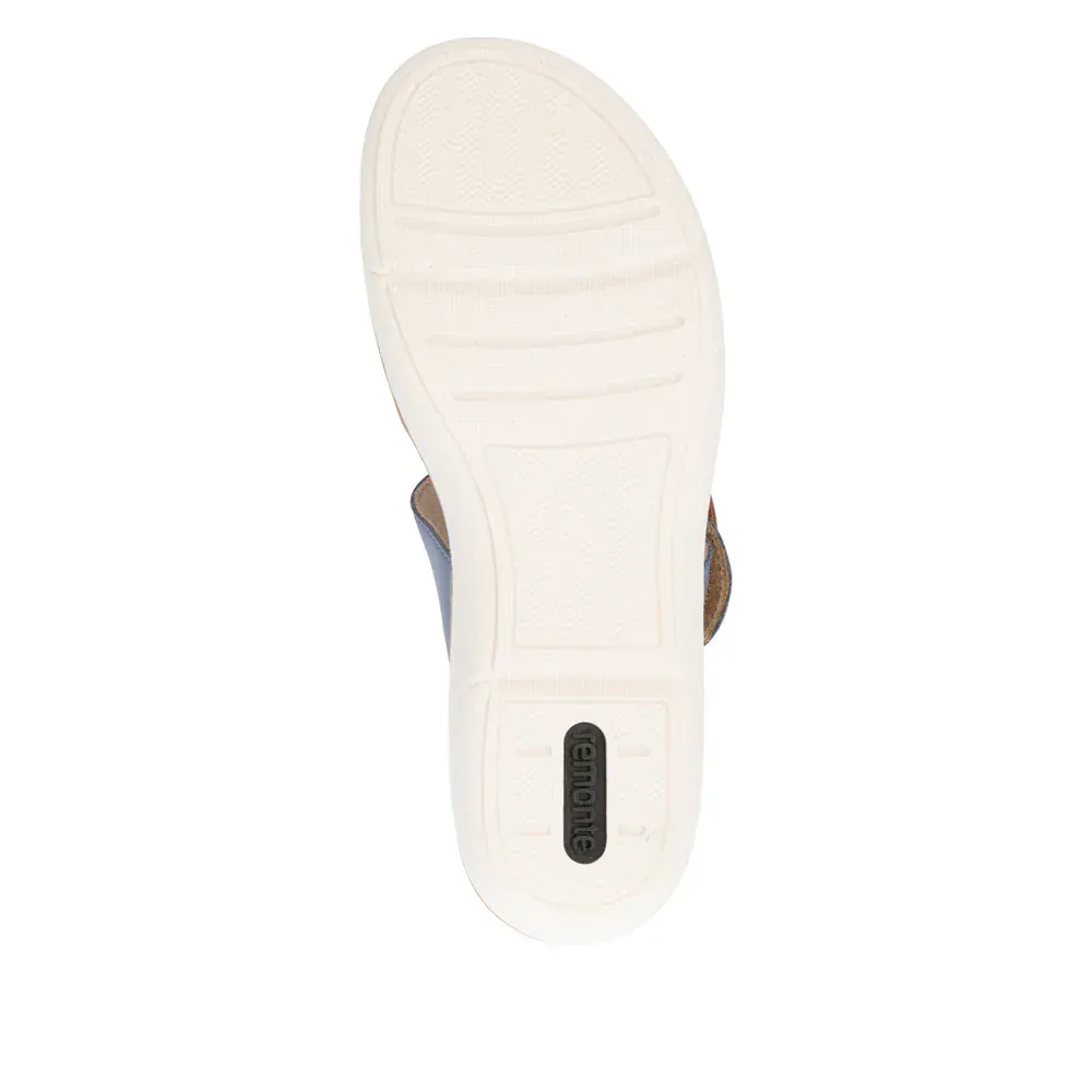 Remonte Women's R6853-15 Adjustable Sandals- Blue Combi - Image 9