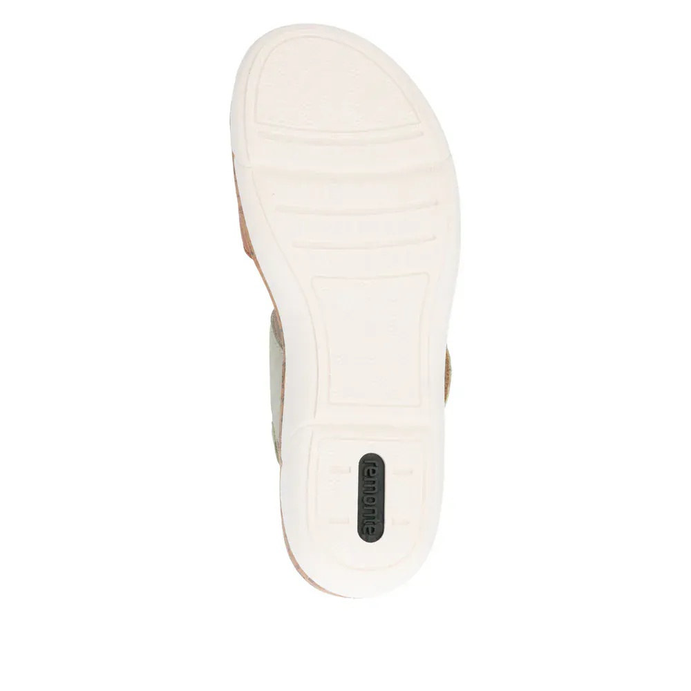 Remonte Women's R6853-24 Adjustable Sandals- Green Combi - Image 7