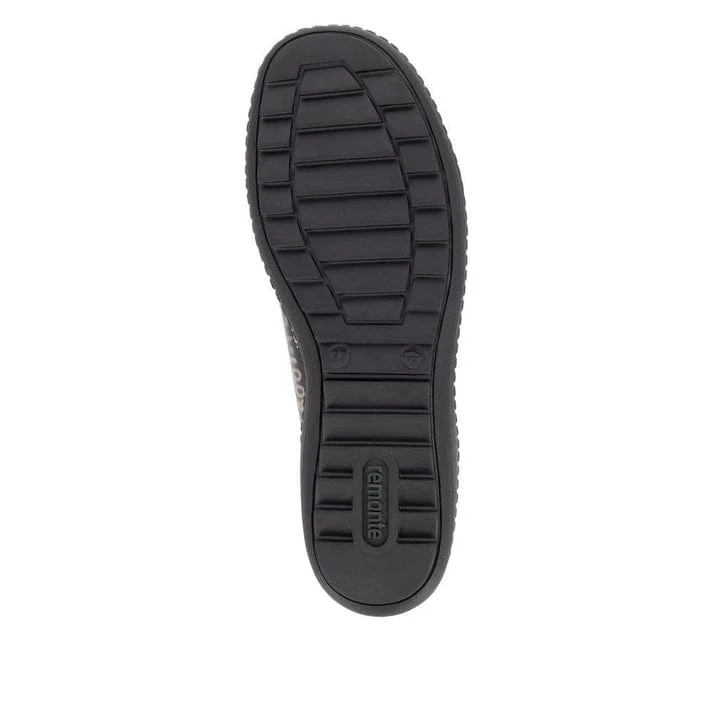 Remonte Women's R1402-09 Lace & Zip Sneakers- Black Writing - Image 8