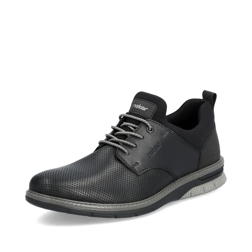 Rieker Men's 14450-00 Dress Walking Shoes- Black - Image 2